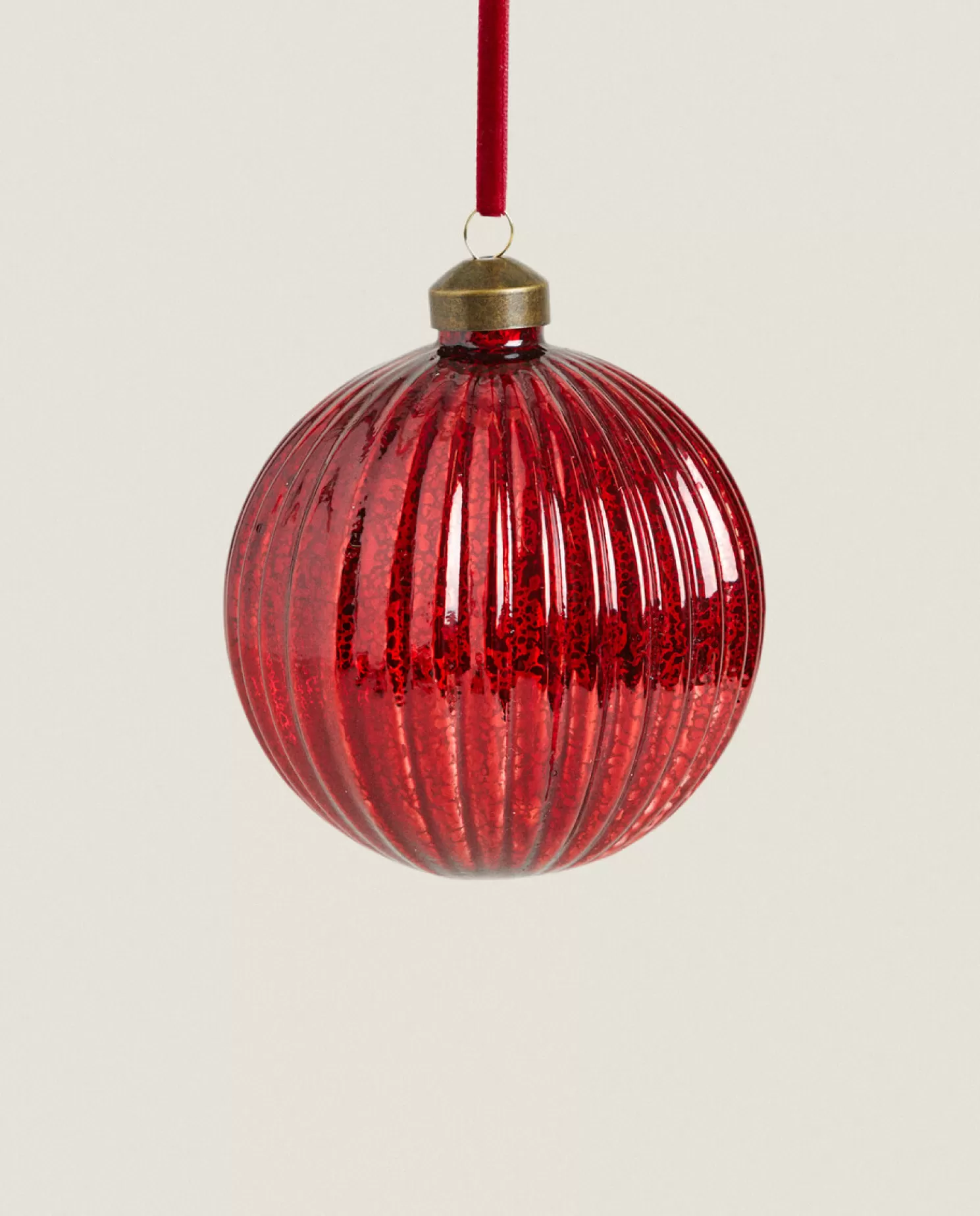 ZARA Home Decoração<Decoração De Bugiganga De Natal De Vidro Com Listras