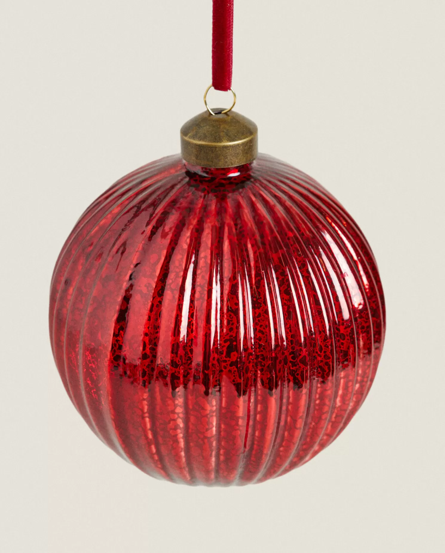 ZARA Home Decoração<Decoração De Bugiganga De Natal De Vidro Com Listras