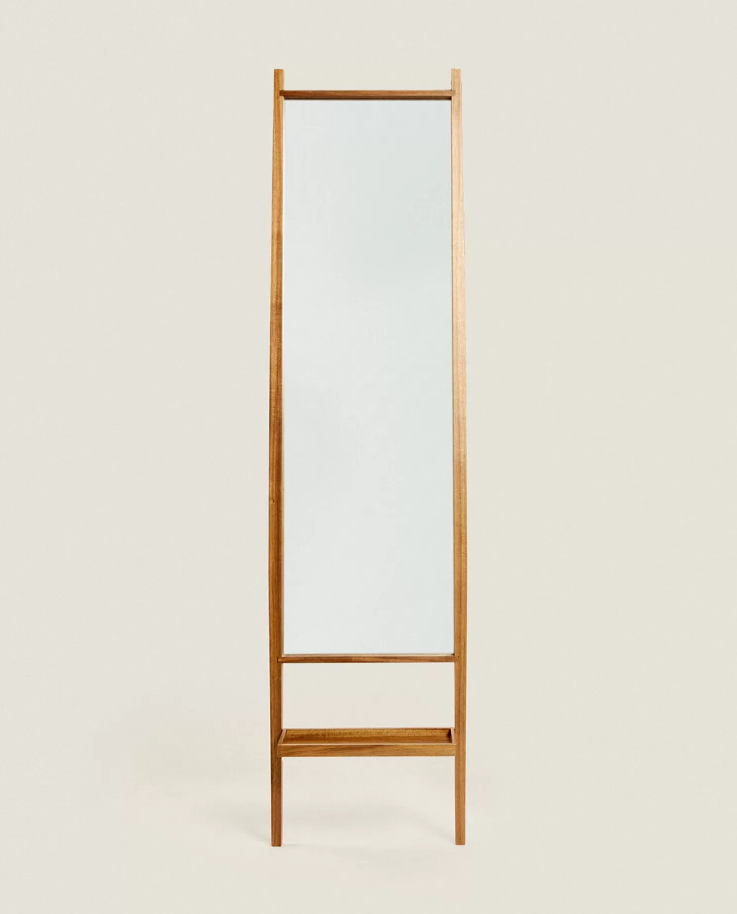 ZARA Home Espelhos<Espelho De Madeira De Corpo Inteiro Com Suporte