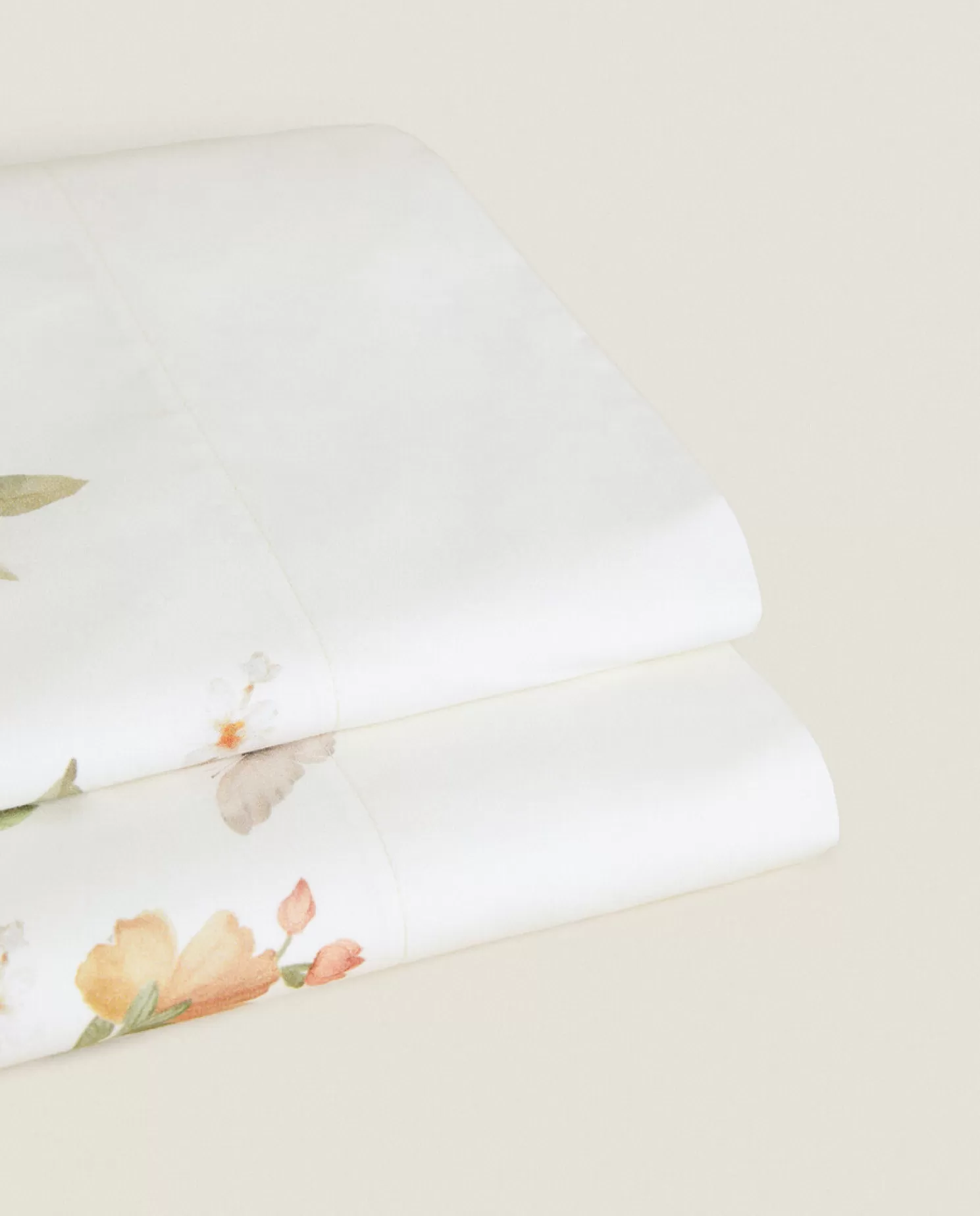 ZARA Home Folhas Planas<Lencol Superior Com Estampa De Flores E Borboletas